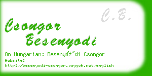 csongor besenyodi business card